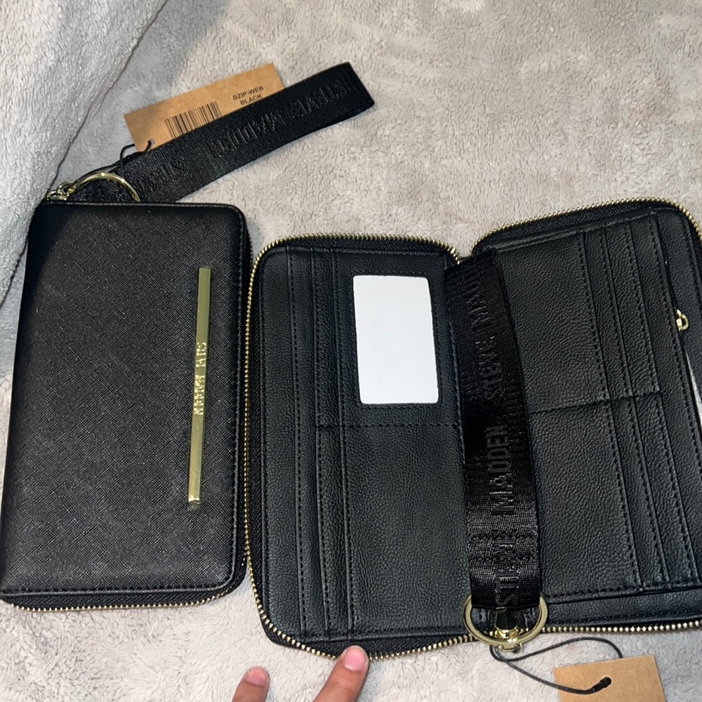steve madden black wallets